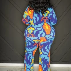 Curvaceous Boutique NEW Pop Of Color Pant Set