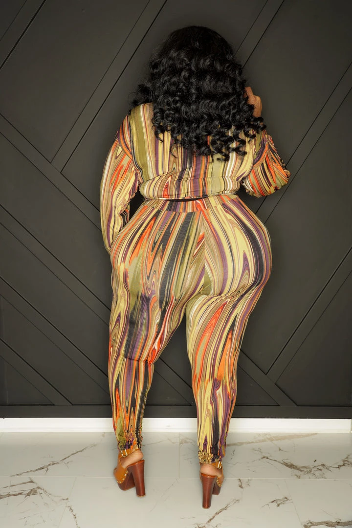 Curvaceous Boutique Fawn Streak Pant Set SETS 5 Curvaceous Boutique Fawn Streak Pant Set SETS