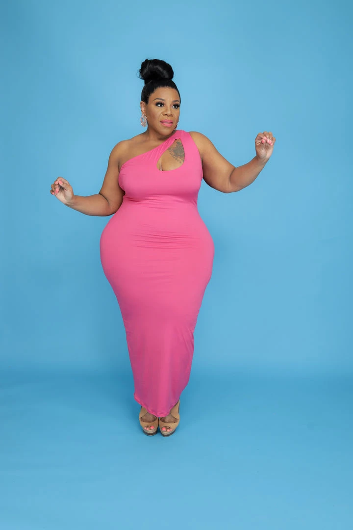 Curvaceous Boutique Pink Pretty Cut Out Dress 3 Curvaceous Boutique Pink Pretty Cut Out Dress