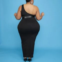 Curvaceous Boutique Black Pretty Cut-Out Dress DRESSES