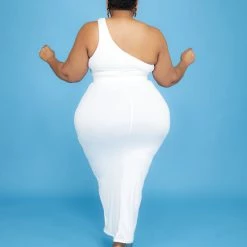 Curvaceous Boutique White Pretty Cut Out Dress