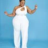 Curvaceous Boutique White Pretty Cut-Out Jumpsuit 1 Curvaceous Boutique White Pretty Cut-Out Jumpsuit