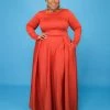 Curvaceous Boutique Rust Lashae Skirt Set SALE