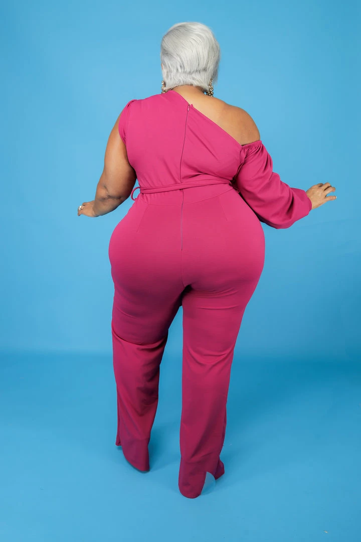 Curvaceous Boutique Magenta Cold Shoulder Jumpsuit 5 Curvaceous Boutique Magenta Cold Shoulder Jumpsuit