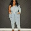 Curvaceous Boutique SETS River One Shoulder Denim Set