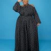 Curvaceous Boutique DRESSES Collen Black Polka Dot Maxi Dress 2 Curvaceous Boutique DRESSES Collen Black Polka Dot Maxi Dress