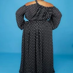 Curvaceous Boutique DRESSES Collen Black Polka Dot Maxi Dress 7 Curvaceous Boutique DRESSES Collen Black Polka Dot Maxi Dress