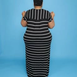 Curvaceous Boutique NEW Black Stripe T-Shirt Dress 7 Curvaceous Boutique NEW Black Stripe T-Shirt Dress