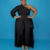 Curvaceous Boutique Black Skylar Hi Low Dress/Top 2 Curvaceous Boutique Black Skylar Hi Low Dress/Top