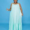Curvaceous Boutique Aqua Lea Maxi Dress DRESSES