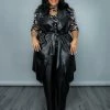 Curvaceous Boutique Black Vegan Leather Vest Set