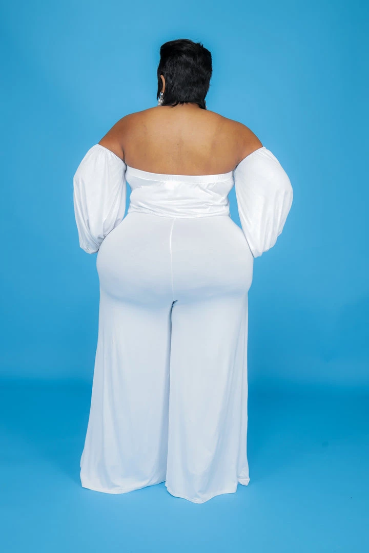 Curvaceous Boutique SALE White Tied Off Shoulder Jumpsuit 5 Curvaceous Boutique SALE White Tied Off Shoulder Jumpsuit