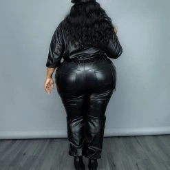 Curvaceous Boutique Black Rye Utility Jumpsuit