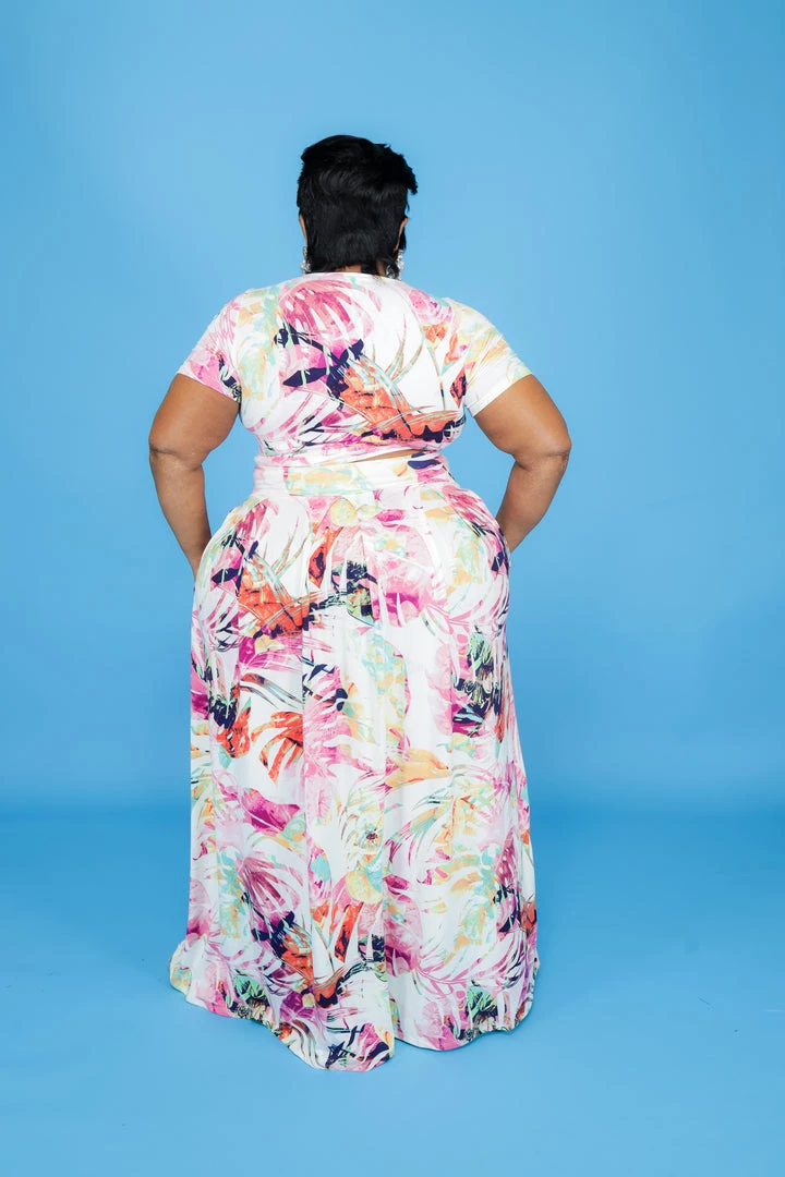 Curvaceous Boutique SETS Pink Perfectly Tied Skirt Set 5 Curvaceous Boutique SETS Pink Perfectly Tied Skirt Set