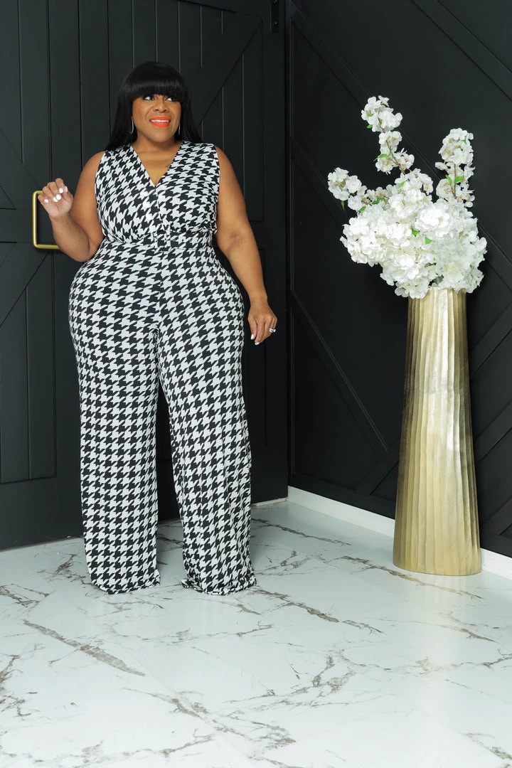 Curvaceous Boutique On The Houndstooth Jumpsuit 3 Curvaceous Boutique On The Houndstooth Jumpsuit