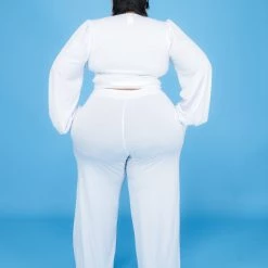 Curvaceous Boutique White Hunter Pant Set