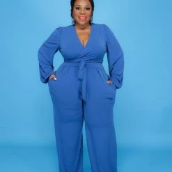 Curvaceous Boutique Royal Blue Hunter Pant Set