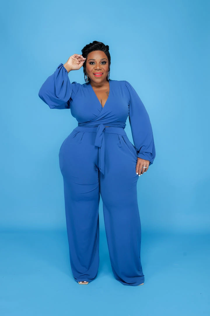 Curvaceous Boutique Royal Blue Hunter Pant Set 4 Curvaceous Boutique Royal Blue Hunter Pant Set