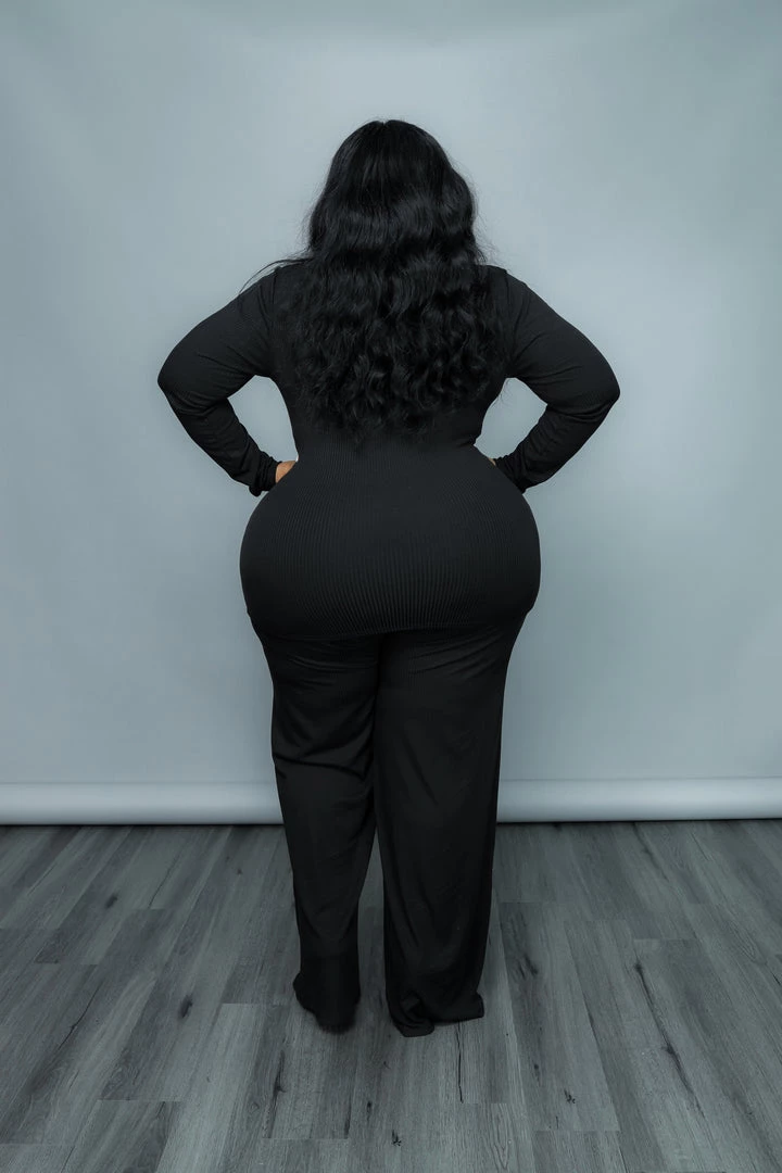 Curvaceous Boutique Black Rhoda Rib Pant Set 4 Curvaceous Boutique Black Rhoda Rib Pant Set