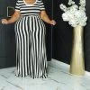 Curvaceous Boutique NEW Black Pin Stripe Flare Jumpsuit