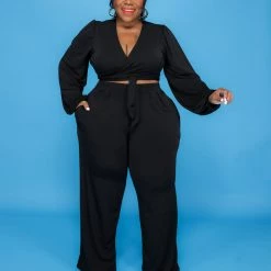 Curvaceous Boutique Black Hunter Pant Set