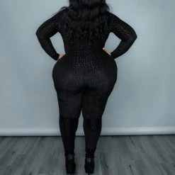 Curvaceous Boutique JUMPSUITS Black Just A Hint Lace-Up Catsuit 7 Curvaceous Boutique JUMPSUITS Black Just A Hint Lace-Up Catsuit