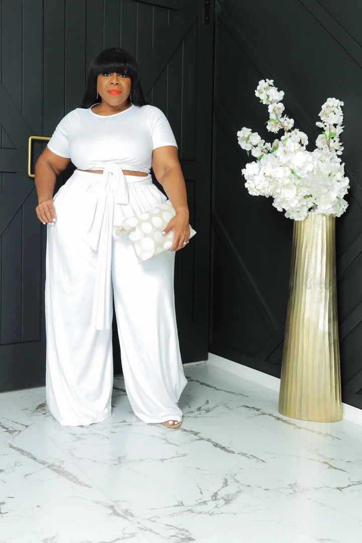 Curvaceous Boutique White All Tied Up Pant Set 4 Curvaceous Boutique White All Tied Up Pant Set