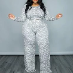 Curvaceous Boutique Haven Print Pant Set NEW