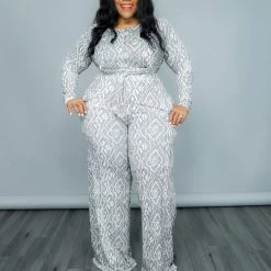 Curvaceous Boutique Haven Print Pant Set NEW