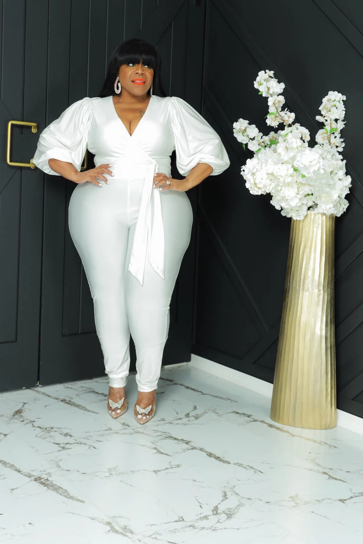 Curvaceous Boutique Off White Balloon Sleeves Jumpsuit 3 Curvaceous Boutique Off White Balloon Sleeves Jumpsuit