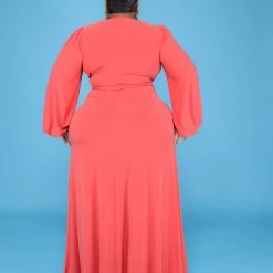 Curvaceous Boutique NEW Orange Lashun Maxi Skirt Set