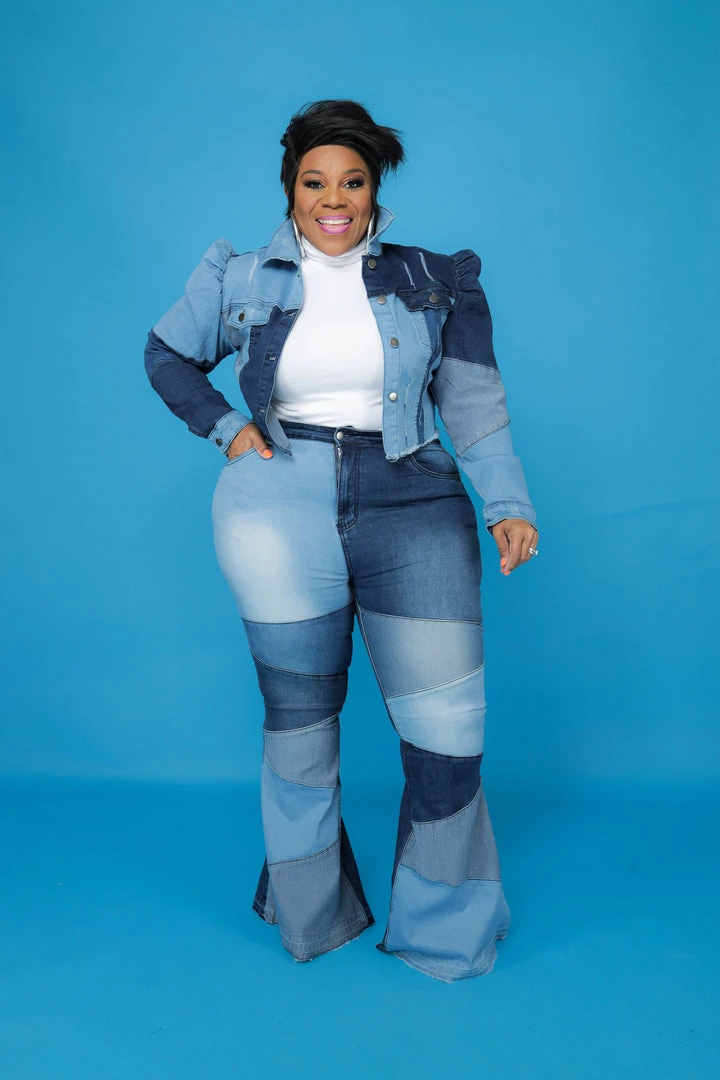 Curvaceous Boutique Blue Patchwork Crop Jacket BLAZERS/VESTS/JACKETS 4 Curvaceous Boutique Blue Patchwork Crop Jacket BLAZERS/VESTS/JACKETS