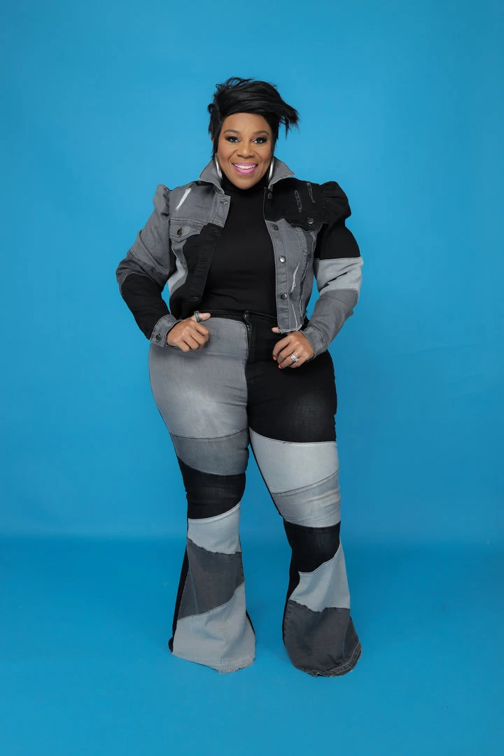 Curvaceous Boutique Black Patchwork Crop Jacket 4 Curvaceous Boutique Black Patchwork Crop Jacket