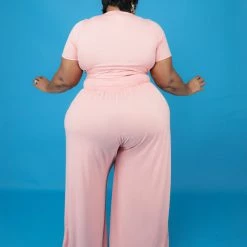 Curvaceous Boutique SETS Coral All Tied Up Set