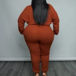 Curvaceous Boutique SETS Cognac Safety Knit Set 7 Curvaceous Boutique SETS Cognac Safety Knit Set