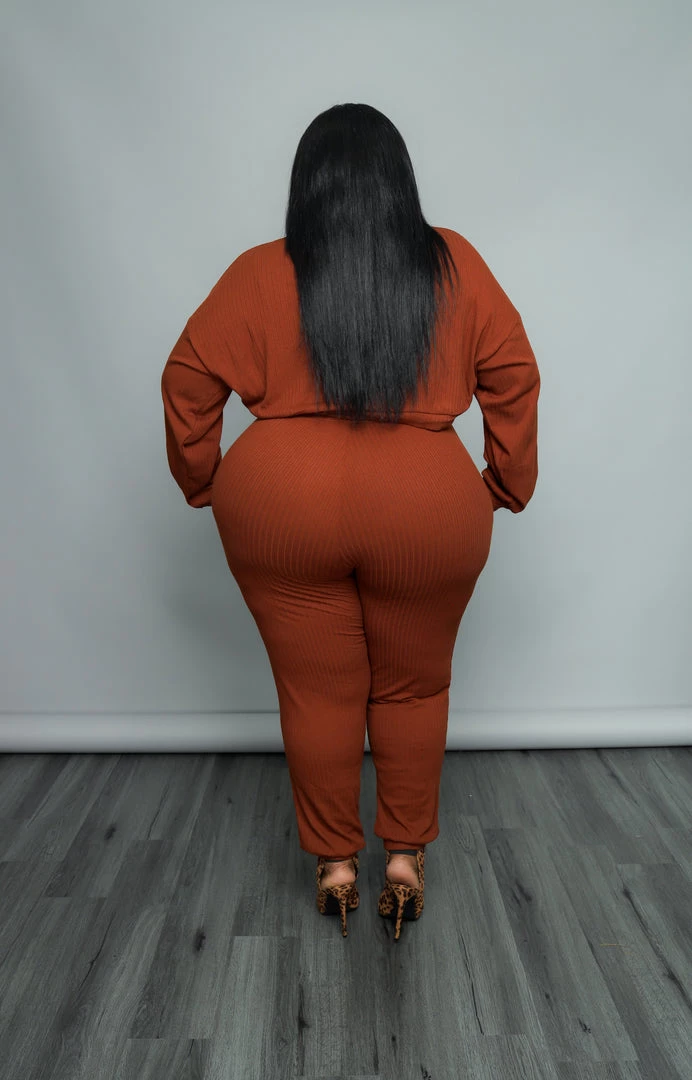 Curvaceous Boutique SETS Cognac Safety Knit Set 5 Curvaceous Boutique SETS Cognac Safety Knit Set