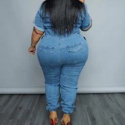 Curvaceous Boutique Denim Cargo Pocket Jumpsuit 7 Curvaceous Boutique Denim Cargo Pocket Jumpsuit