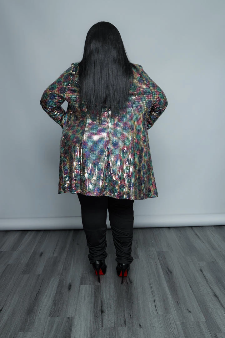 Curvaceous Boutique Rainbow Sequin Blazer/Dress BLAZERS/VESTS/JACKETS 4 Curvaceous Boutique Rainbow Sequin Blazer/Dress BLAZERS/VESTS/JACKETS