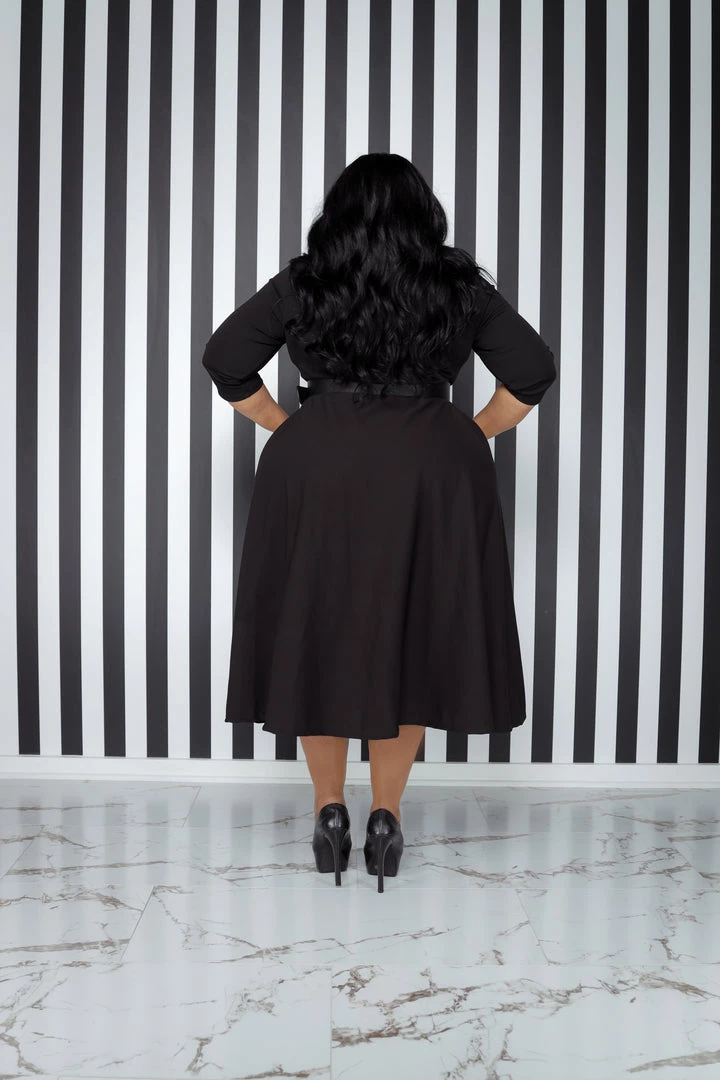 Curvaceous Boutique Black Cherie Skater Dress 4 Curvaceous Boutique Black Cherie Skater Dress