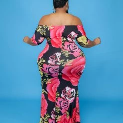 Curvaceous Boutique Red Floral Sydney Dress SALE 5 Curvaceous Boutique Red Floral Sydney Dress SALE
