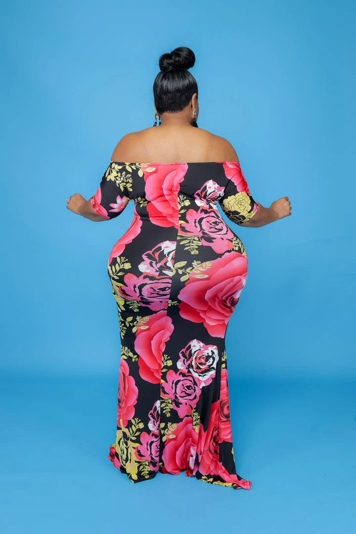Curvaceous Boutique Red Floral Sydney Dress SALE 4 Curvaceous Boutique Red Floral Sydney Dress SALE