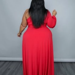Curvaceous Boutique Red Skylar Hi Low Dress/Top DRESSES 9 Curvaceous Boutique Red Skylar Hi Low Dress/Top DRESSES