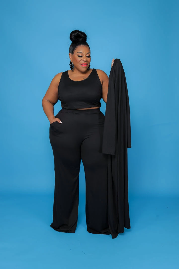 Curvaceous Boutique Black Summer Duster Set SETS 5 Curvaceous Boutique Black Summer Duster Set SETS