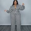 Curvaceous Boutique NEW Hot In Houndstooth Jumpsuit 2 Curvaceous Boutique NEW Hot In Houndstooth Jumpsuit
