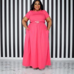 Curvaceous Boutique Pink Dare To Flare Dress NEW 7 Curvaceous Boutique Pink Dare To Flare Dress NEW