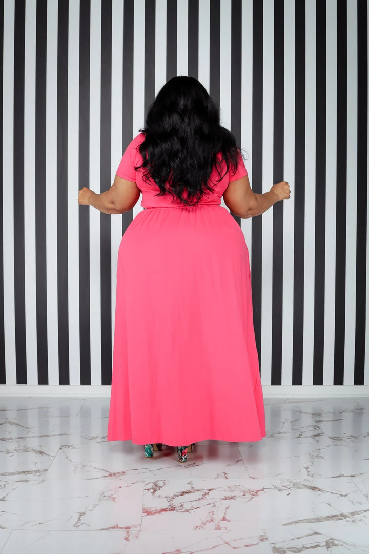 Curvaceous Boutique Pink Dare To Flare Dress NEW 5 Curvaceous Boutique Pink Dare To Flare Dress NEW