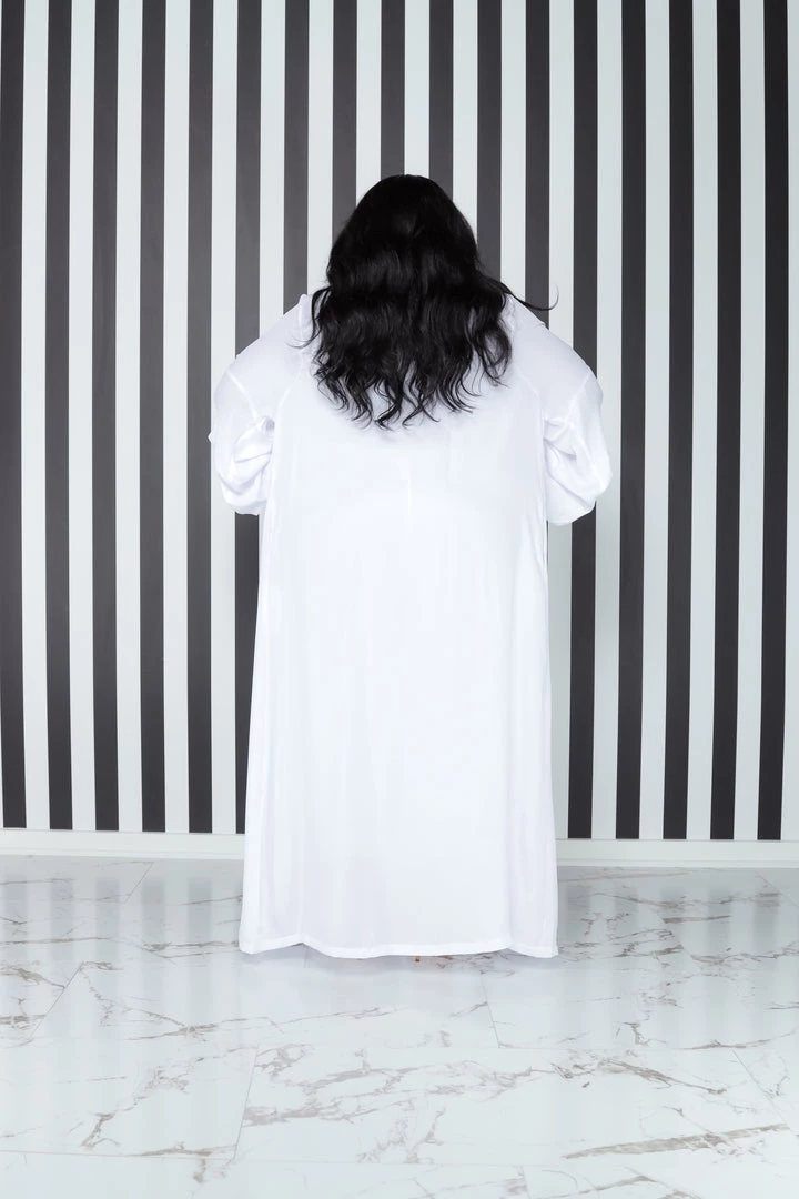 Curvaceous Boutique White Rhinestone Cuff Duster NEW 5 Curvaceous Boutique White Rhinestone Cuff Duster NEW