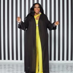 Curvaceous Boutique NEW Black Rhinestone Cuff Duster