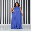Curvaceous Boutique Blue Tiered Halter Dress 1 Curvaceous Boutique Blue Tiered Halter Dress