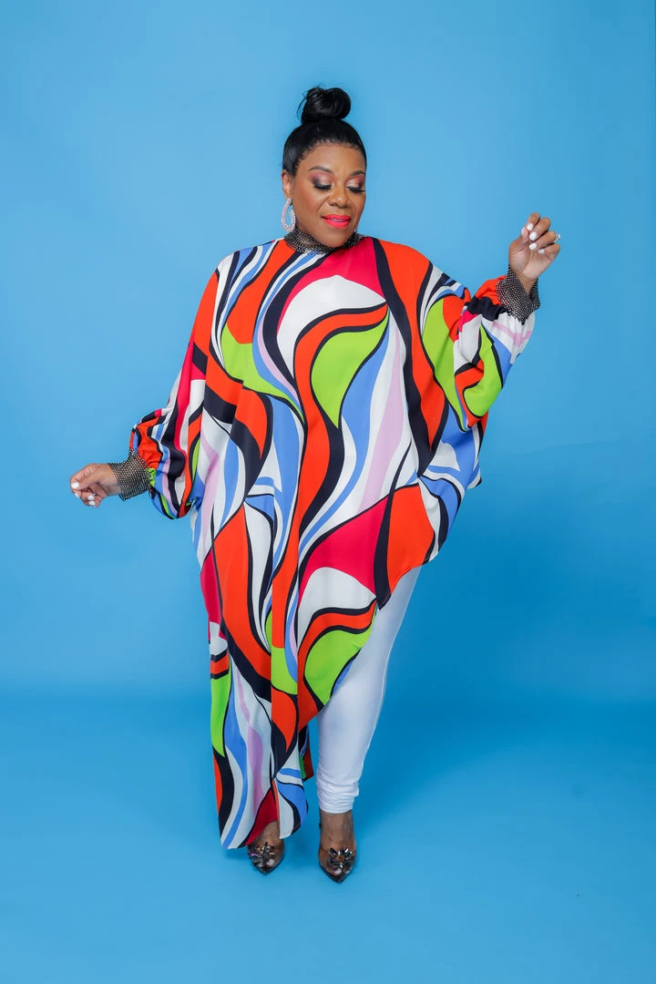 Curvaceous Boutique Orange Print Chiffon Asymmetric Top 3 Curvaceous Boutique Orange Print Chiffon Asymmetric Top